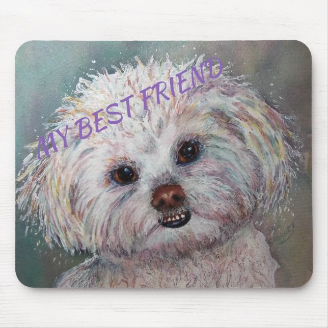 MOUSEPAD MALTESE BRANCO DOCE YORKIE MIX (Frente)
