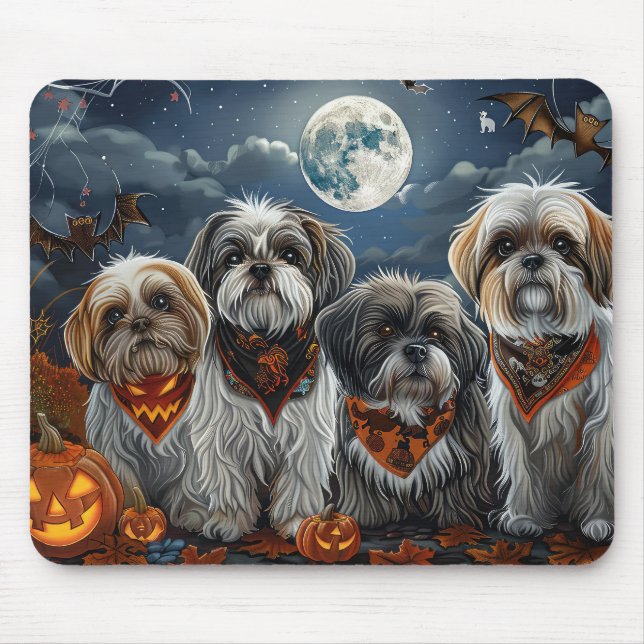 Mousepad Malti Tzu Halloween Spooky (Frente)