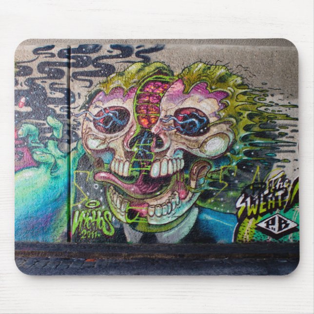 Mousepad Maluco Grafite Crânio De Horror (Frente)