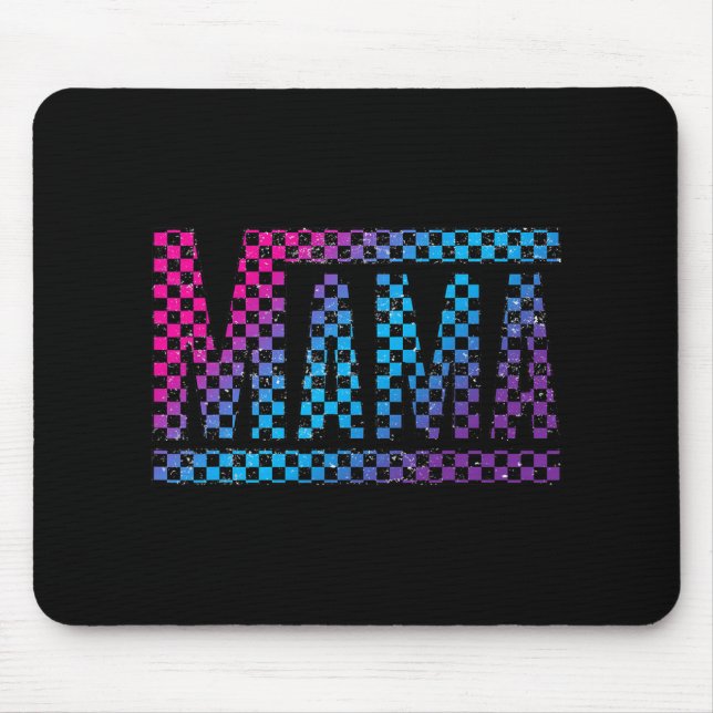 Mousepad Mama Checkered Mommy New Mom Happy Mothers Day Mom (Frente)