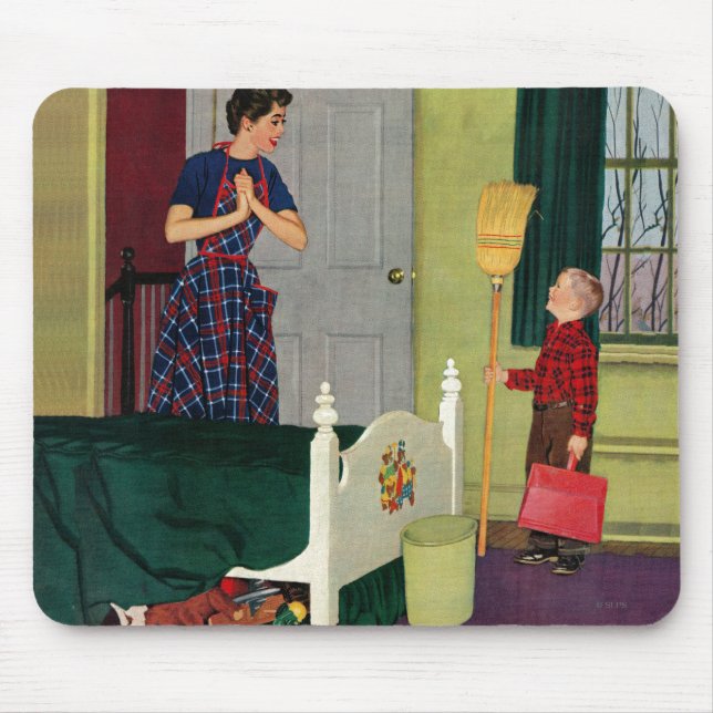 Mousepad Mamã, eu limpei minha sala! (Frente)
