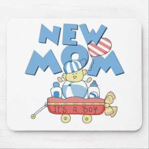 Mousepad Mamã nova é camiseta e presentes de um menino