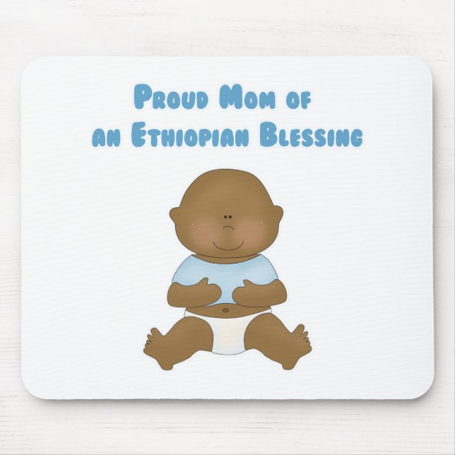 Mousepad Mamã orgulhosa de uma bênção etíope (Frente)