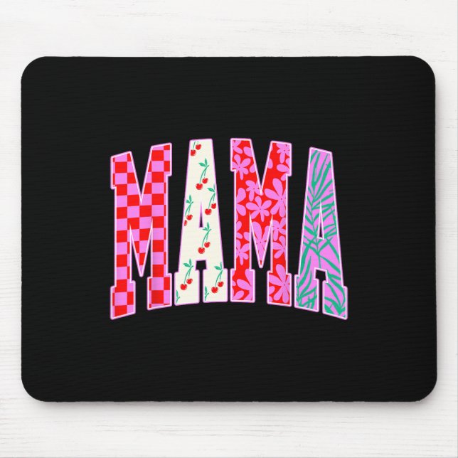 Mousepad Mama Trendy Checkered Cherries - Arco de Halloween (Frente)