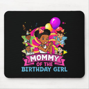 Mousepad Mamãe A Menina De Aniversário Festa Rosa Boneca Fa