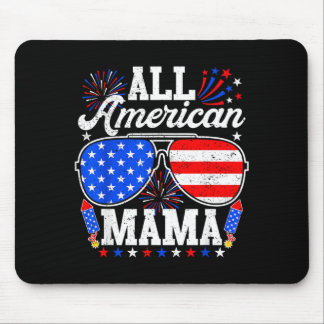 Mousepad Mamãe Americana Sungles de 4 de Julho para Família