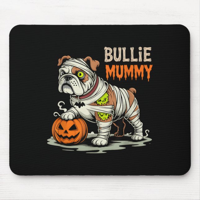 Mousepad Mamãe Bulldog de Halloween (Frente)