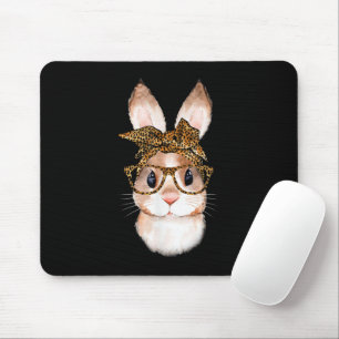 Mousepad Mamãe Coelhinha da Páscoa Fofa Leopardo da Páscoa