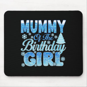 Mousepad Mamãe Da Rapariga De Aniversário Flocos De Neve Pa