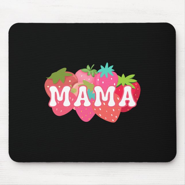 Mousepad Mamãe Do Berry First Birthday Strawberry Matchi (Frente)