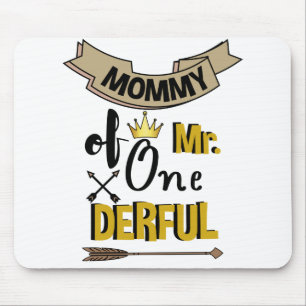 Mousepad Mamãe do Sr. Onederful Primeira Camiseta One-Derfu