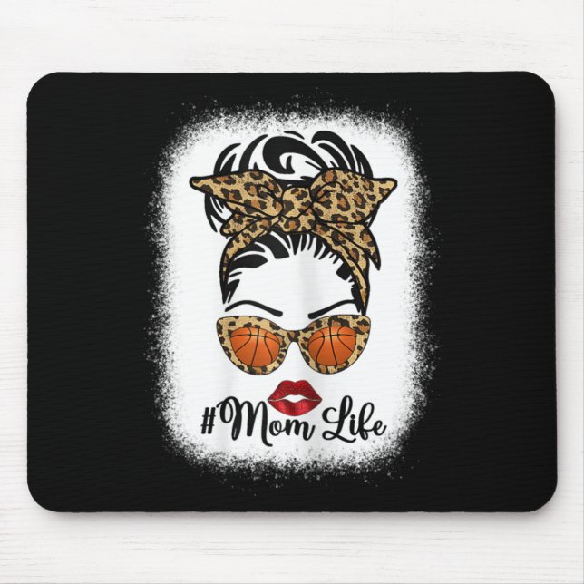 Mousepad Mamãe furiosa, mãe, mãe de basebol desarrumada (Frente)