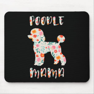 Mousepad Mamãe Poodle Floral Amante de Cachorro