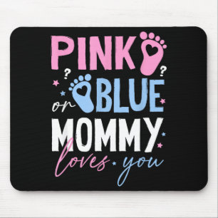Mousepad Mamãe rosa ou azul ama revelação de gênero nova ma