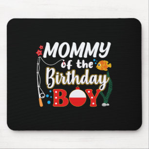Mousepad Mamães Da Família De Pesca De Garoto De Aniversári