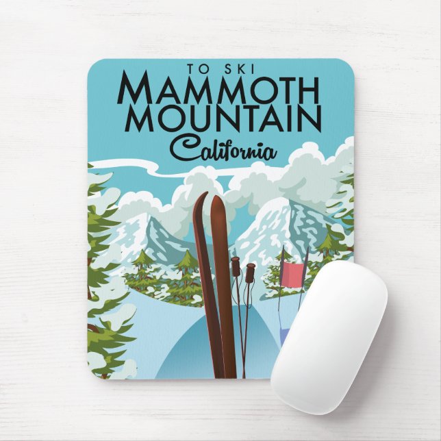 Mousepad Mammoth Mountain California para esquiar (Com mouse)