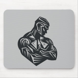 Mousepad Man Strong Will Power Vetor Graphic