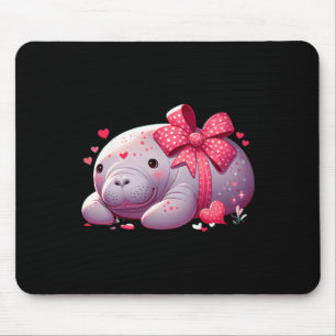 Mousepad Manatim Coracoes de Valentino Animal Mar Oceano 