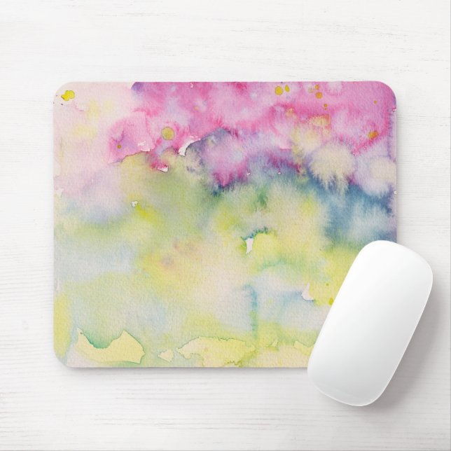 Mousepad Mancha de Tinta de Aquarela (Com mouse)