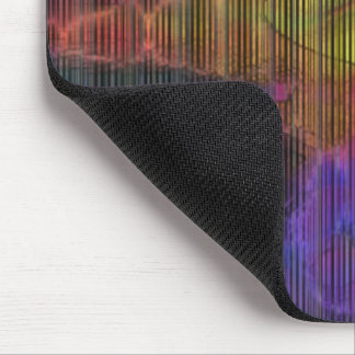 Mousepad Manchas coloridas em linhas de faixas deformadas