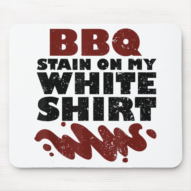Mousepad Manchas de churrasco na minha cor branca (Frente)