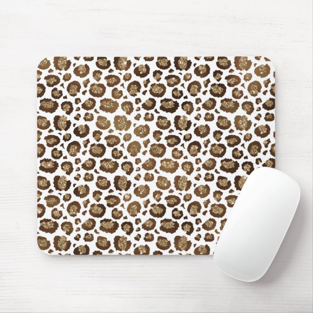 Mousepad Manchas de Leopardo Animais Selvagens Brilho Doura (Com mouse)