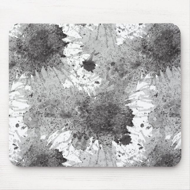 Mousepad Manchas de tinta monocromática (Frente)