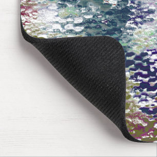 Mousepad Manchas e placas de tinta sob vidro martelado