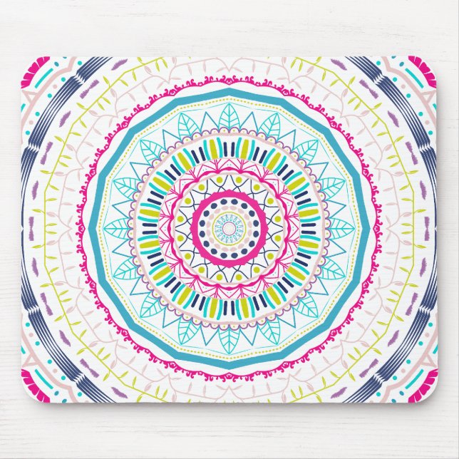 Mousepad mandala colorida (Frente)
