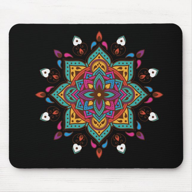 Mousepad "Mandala" colorido (Frente)
