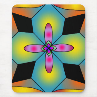 Mousepad mandala colorido em estilo de azulejo