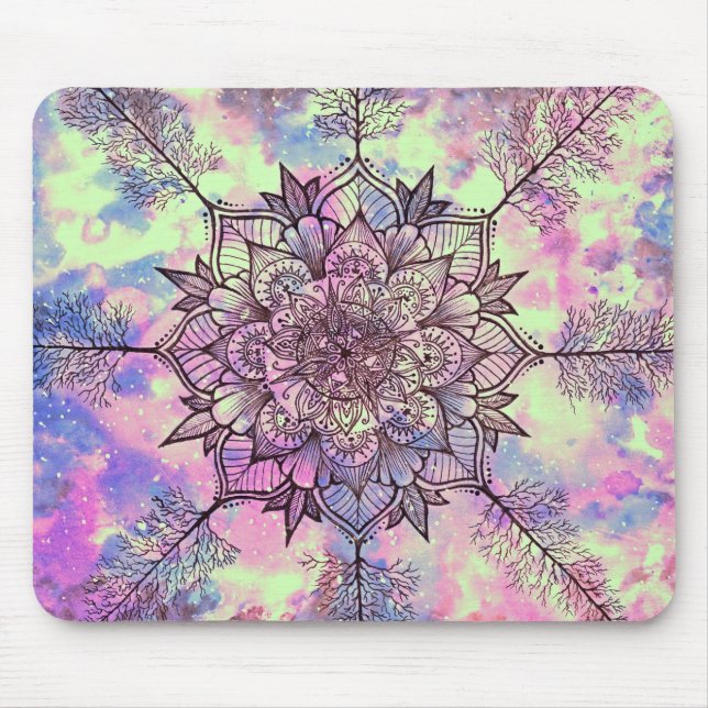 Mousepad Mandala da árvore da galáxia (Frente)