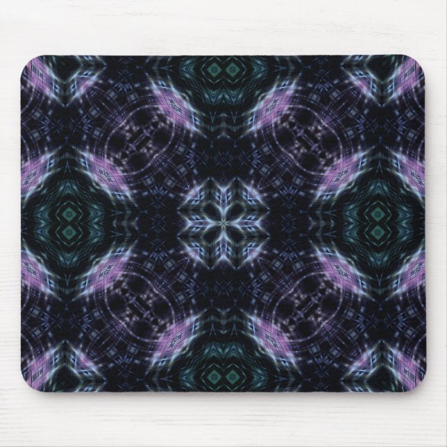 Mousepad Mandala da Galáxia Neon com Brilho Futurista (Frente)