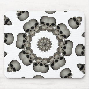 Mousepad Mandala de Crânio Humano Sinistro