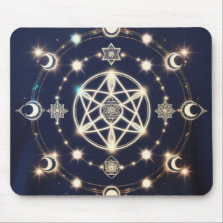Mousepad Mandala do Ciclo Lunar Celestial – Geometria Sagra