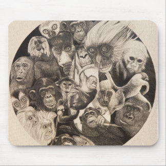 Mousepad Mandala do macaco de Calley