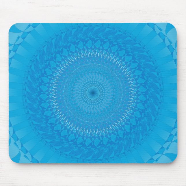 Mousepad Mandala do Sol Azul claro (Frente)