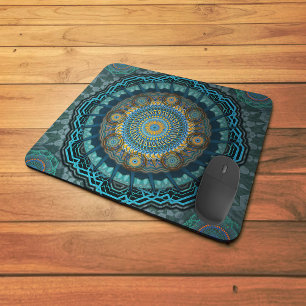 Mousepad Mandala dos olhos psicodélicos guiados persa