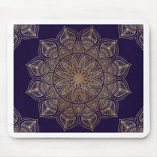 Mousepad Mandala Dourado (Frente)
