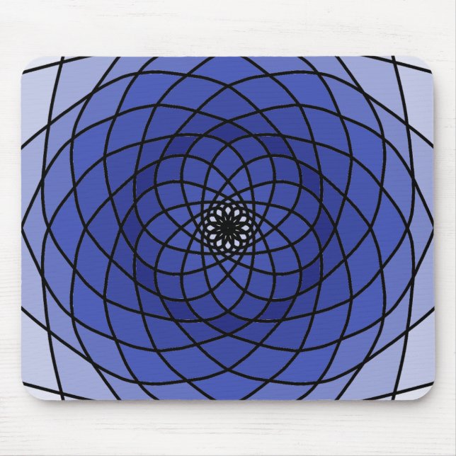 Mousepad Mandala Espiral Azul (Frente)