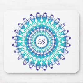 Mousepad Mandala étnica da cerceta. monograma
