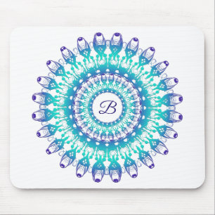 Mousepad Mandala étnica da cerceta. monograma