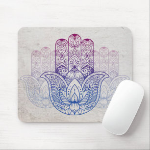 Mousepad Mandala Henna Mão Lotus