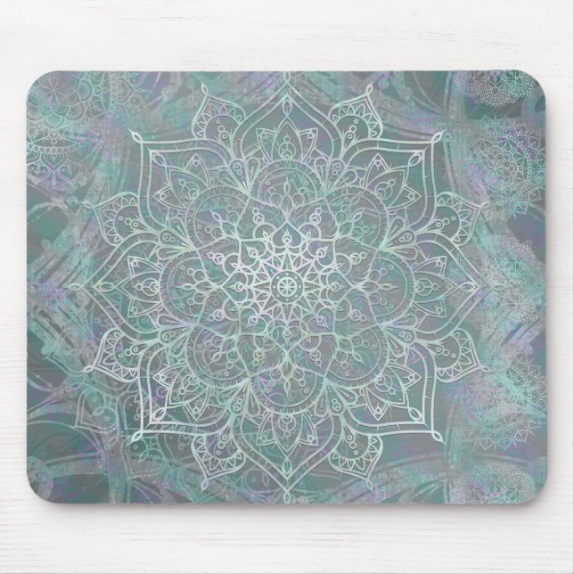 Mousepad Mandala Iridescente Boho Chic (Frente)