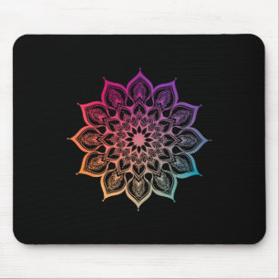 Mousepad Mandala Lótus Arte Zen Boho Buda Botânica Suculent