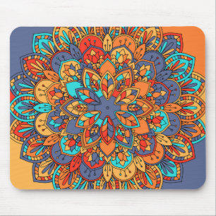 Mousepad Mandala marroquina de etnia colorida