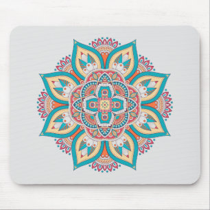 Mousepad Mandala marroquina de etnia colorida