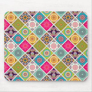 Mousepad Mandala marroquina de etnia colorida