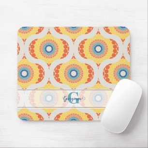 Mousepad Mandala Radiante de Verão Personalizado do Egeu