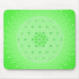 Mousepad Mandala sagrado psicadélico verde-clara da